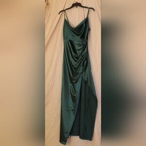 Green Satin Dress